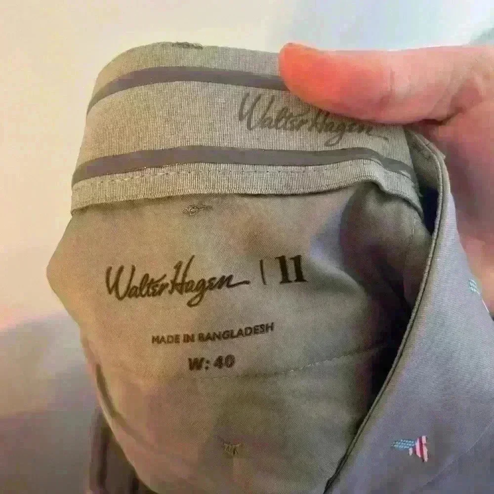 Walter Hagen Golf Shorts Perfect 11 Gray USA Flag Men’s Size 40